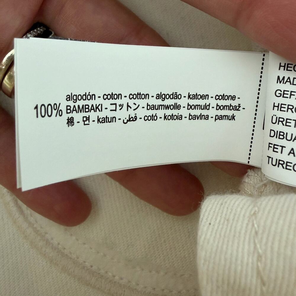 Zara Harry Lambert Disney Jeans Mens 40x34 Flared Leg Mickey Pocket Ivory White - Picture 14 of 16